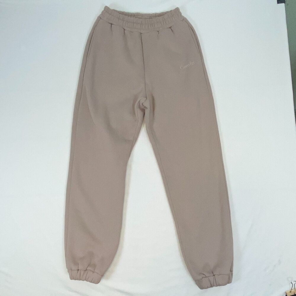 Comfrt Signature Sweatpants Joggers Womens Small Pink Heavyweight Pull On